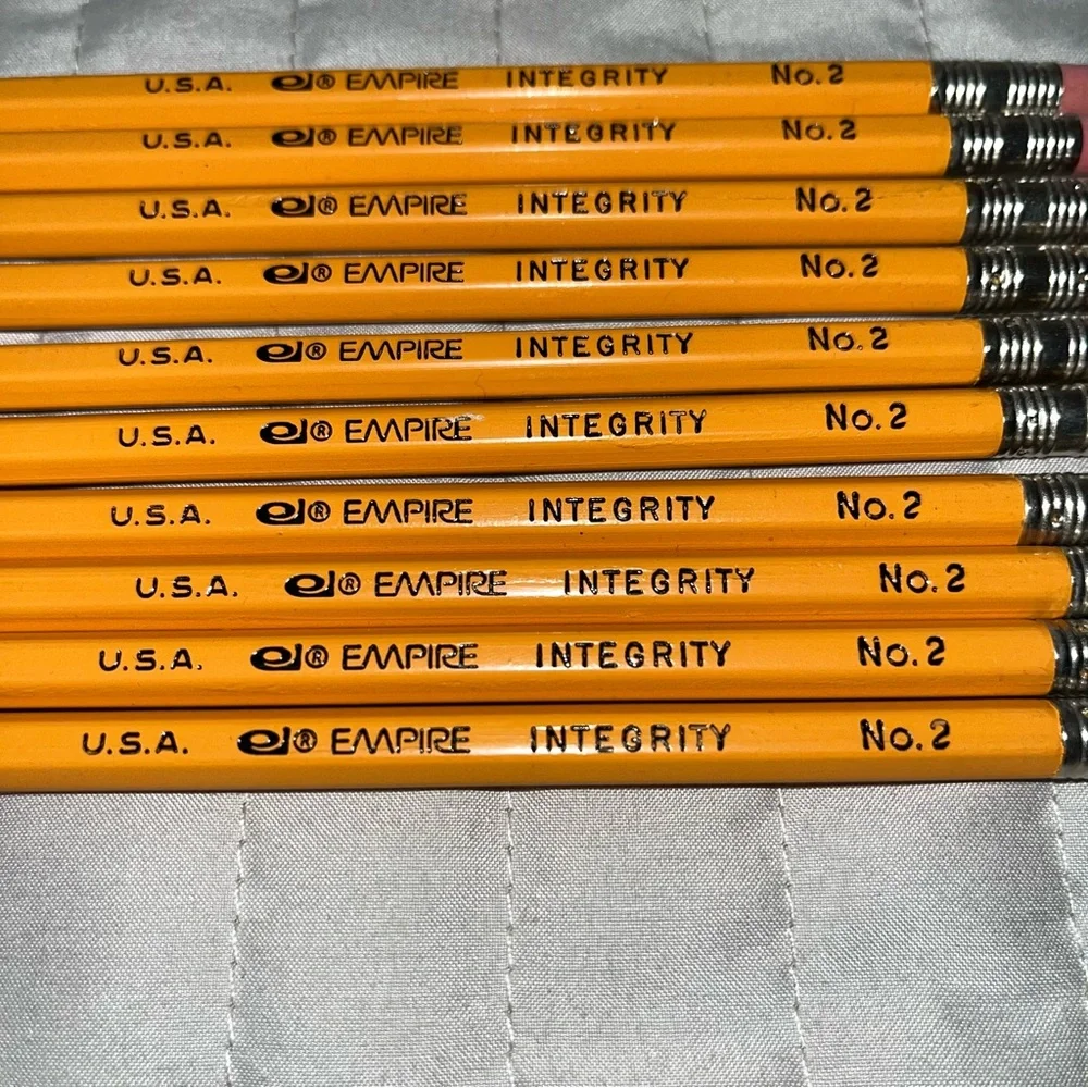 VTG Lot of 10 - #2 Empire Quality Lead Pencils Unsharpened Made in USA 1977 NOS